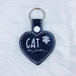 Cat Mom Heart Feltie Snap-Tab Charm