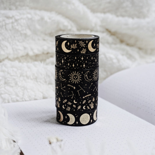 Crystal Moon - Black and Gold | Washi