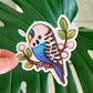 Blue White Budgie Parakeet | Vinyl Sticker