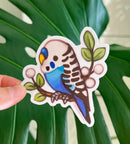 Blue White Budgie Parakeet | Vinyl Sticker