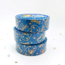 Navy Blue Sugar Bun & Sushi Pattern | Washi