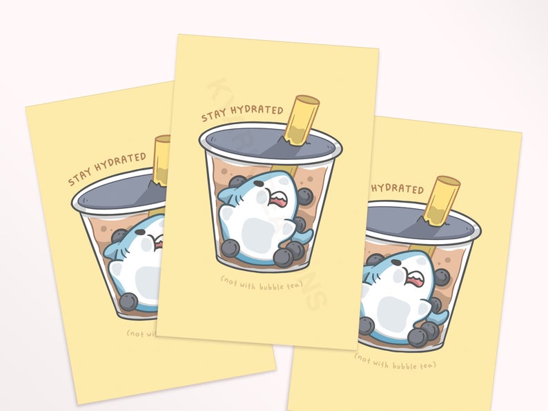 Boba Shark | Postcard