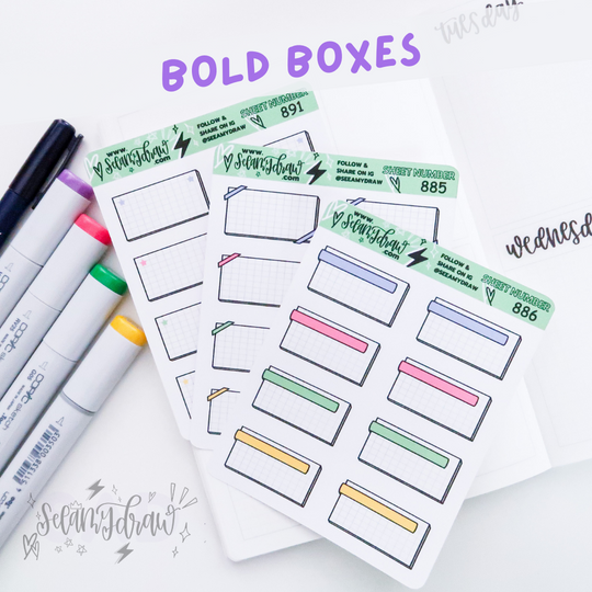 Bold Boxes | Sticker Sheet