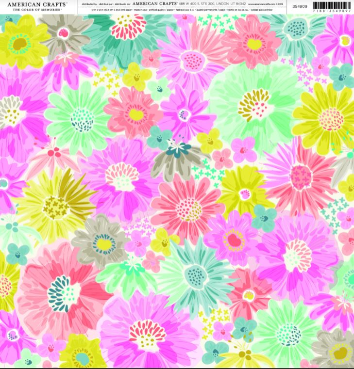 Bright Florals | 12x12 Patterned Paper