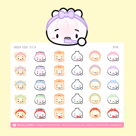Brushing Teeth | Sticker Sheet