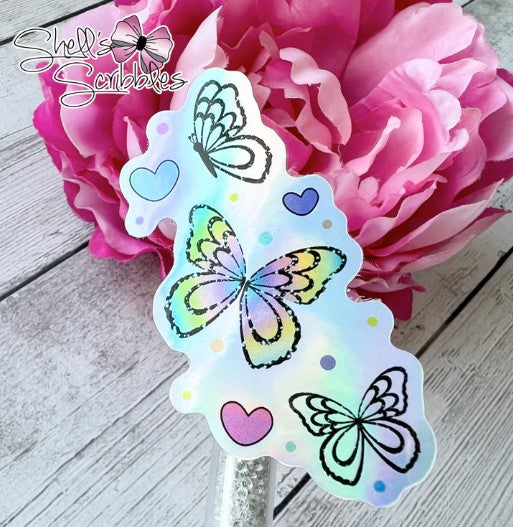 Butterfly Deco | Holographic Vinyl Sticker