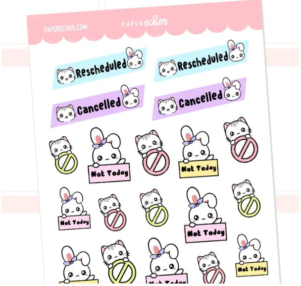 Cancelled/Rescheduled | Sticker Sheet