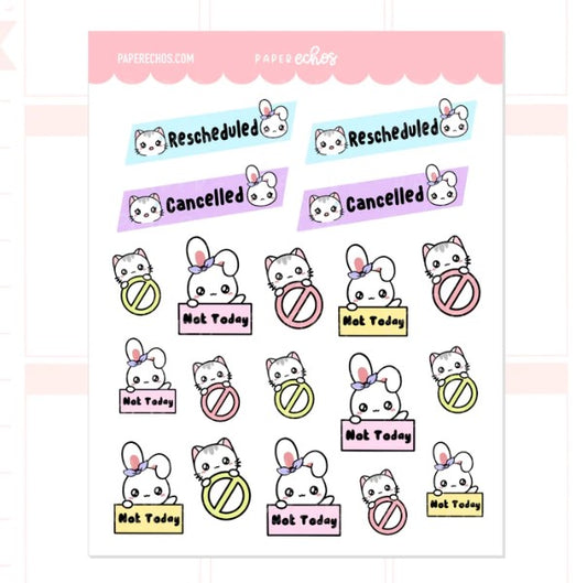 Cancelled/Rescheduled | Sticker Sheet