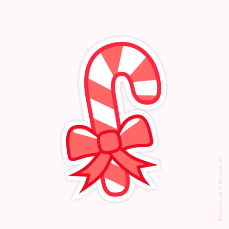 Hot Cocoa - Candy Cane | Vinyl Sticker