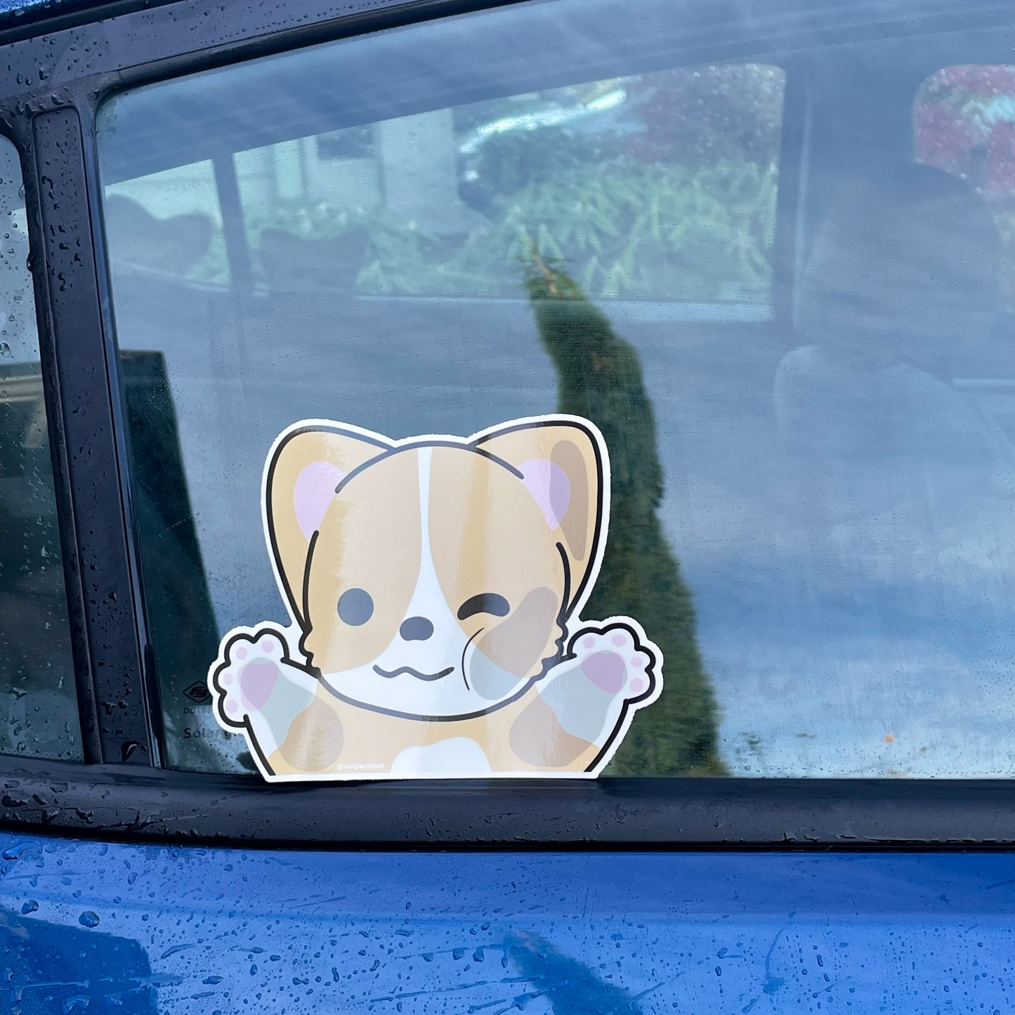 Window Corgi Car Decal v2