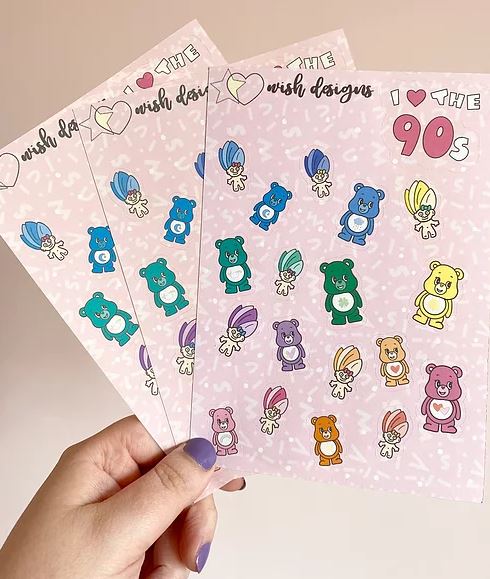 Care Bear/Trolls| Large Sticker Sheet