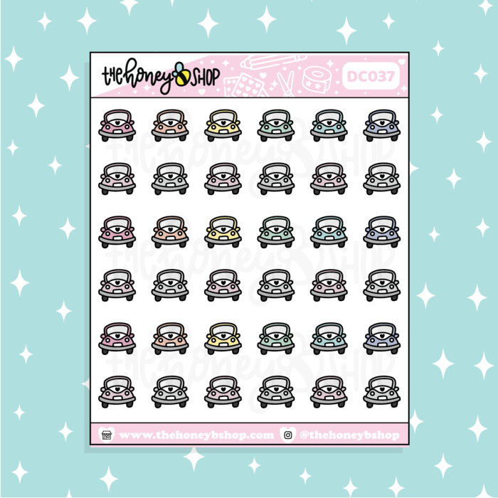 Car Icon | Sticker Sheet