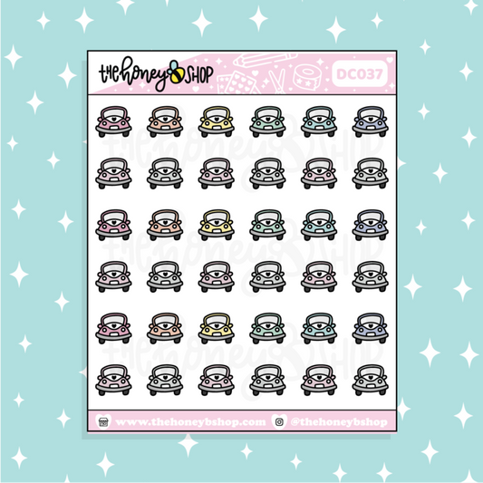 Car Icon | Sticker Sheet