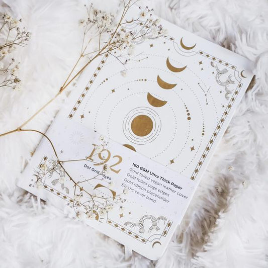 Celestial Dreams - White and Gold | Journal