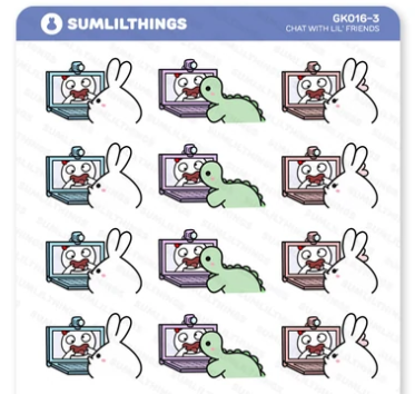 Chat with Lil' Friends | Sticker Sheet