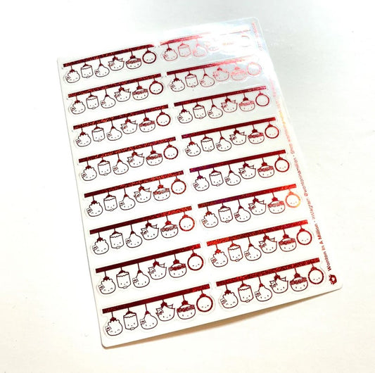 Christmas Ornament Headers | Sticker Sheet