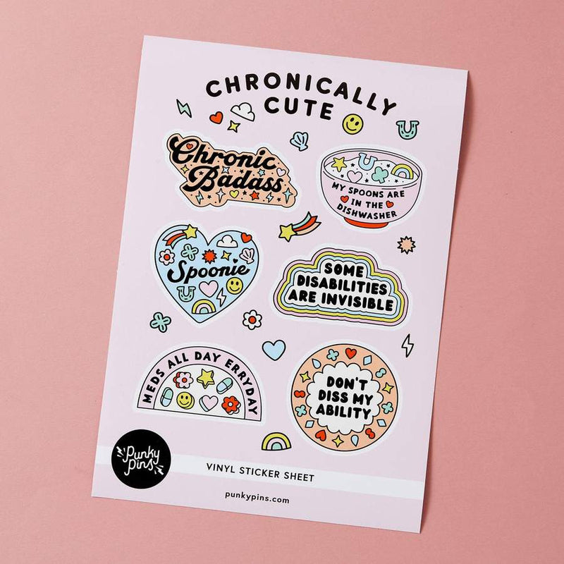 Chronically Cute | Vinyl Sticker Sheet