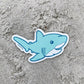 Blue Chubby Shark | Sticker