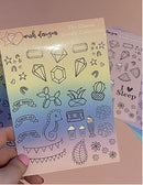 Rainbow Classic Doodles | Sticker Sheet