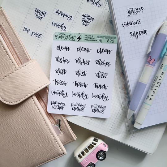 Cleaning | Sticker Sheet