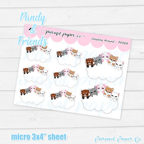 Pandy and Friends - Clouding Around | Sticker Sheet
