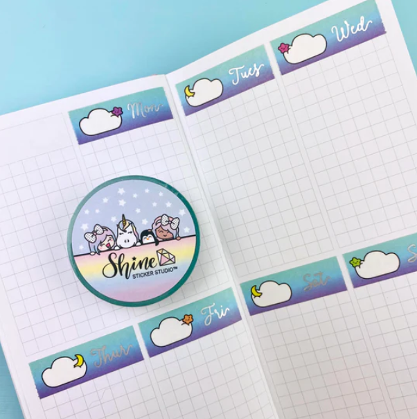 Perforated Date Cover - Clouds | Washi