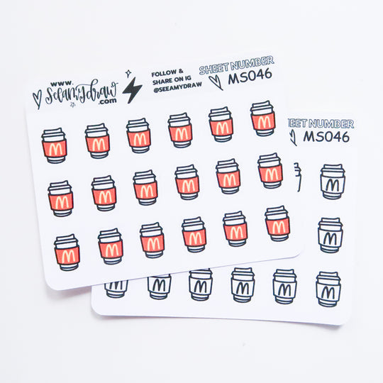 Coffee Time - McDs | Mini Sticker Sheet