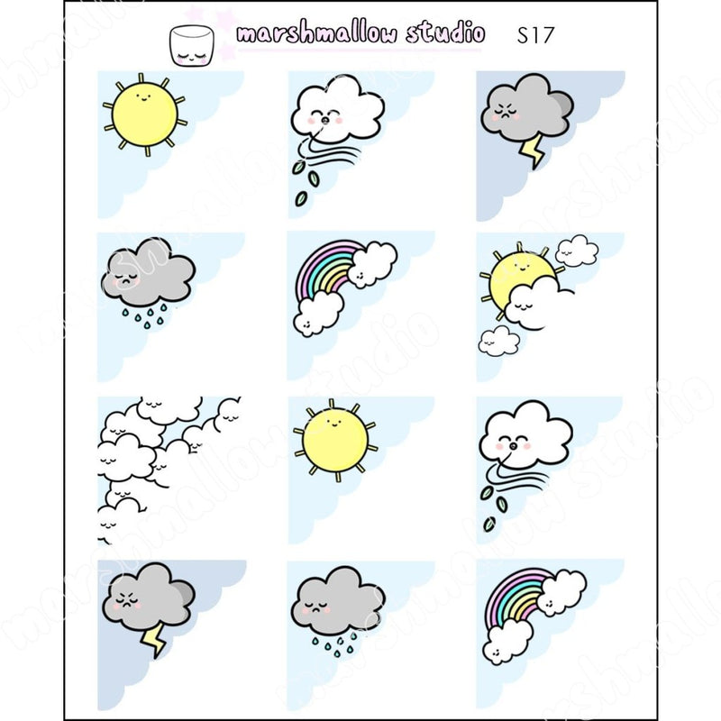 Corner Scallop Weather Sampler | Sticker Sheet