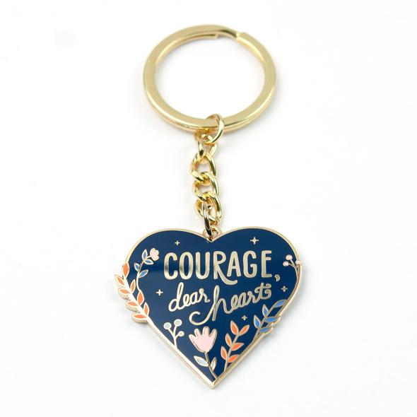 Courage, Dear Heart Floral | Key Chain
