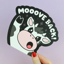 Mooove Back Cow | Peek-a-Boo Car Sticker