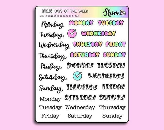 Days Of The Week | Sticker Sheet