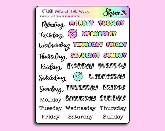Days Of The Week | Sticker Sheet