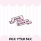 Please Deliver To - Pink Ribbon | Sticker Flake (set of 15)