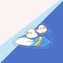 Ducklings In Rainbow Puddles | Vinyl Sticker