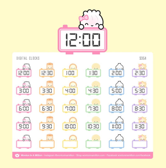 Digital Clocks | Sticker Sheet