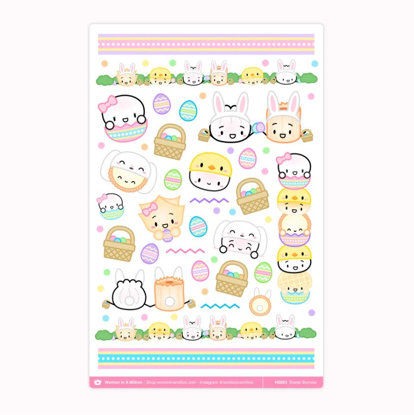 Easter Bunnies | Washi Sticker Sheet