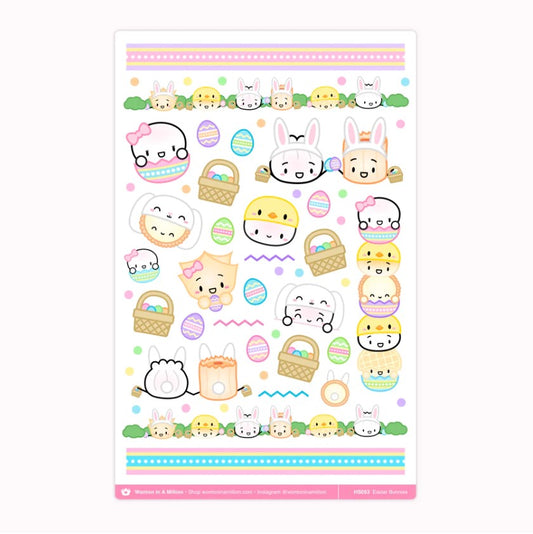 Easter Bunnies | Washi Sticker Sheet
