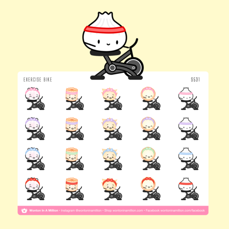 Exercise Bike | Sticker Sheet