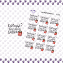 Exercise? How About Extra Fries? | Sticker Sheet