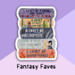 Bookish Fantasy Faves by Lyttlefingers | Vinyl Decal