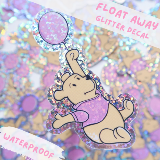 Float Away | Glitter Holo Vinyl Decal