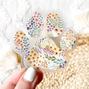 Floral Paw Print | Sticker