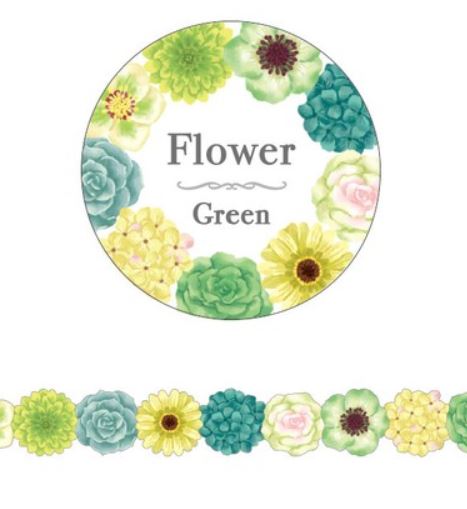 Green Flower | Washi Pieces