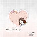 Flower Heart Shaped Sunny | Notepad