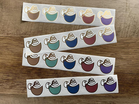 Foiled Coffee Cup | Sticker Seals