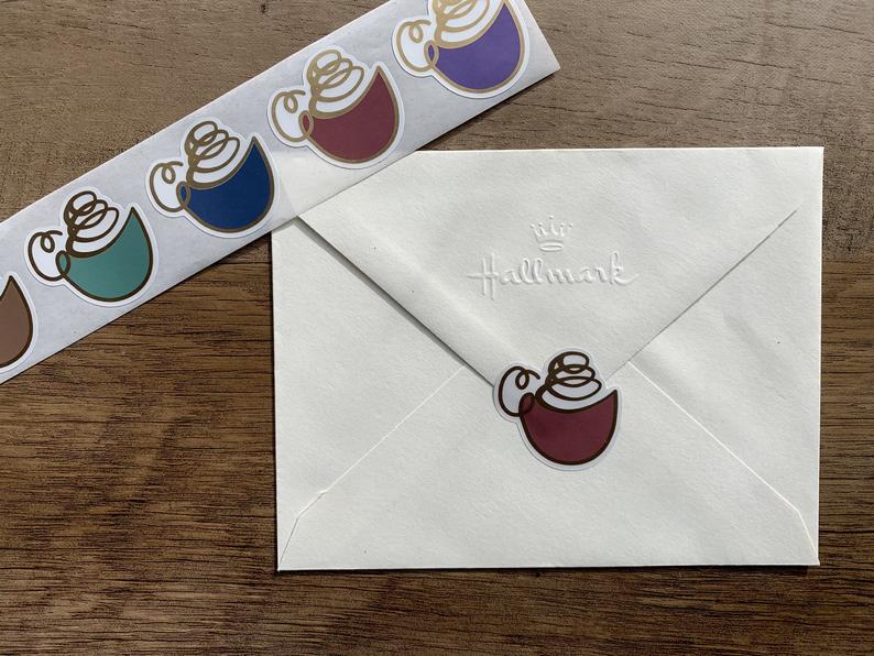 Foiled Coffee Cup | Sticker Seals
