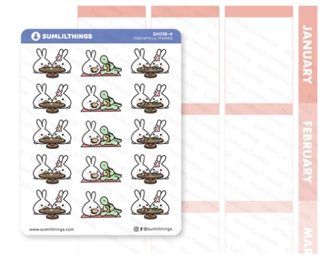 Food with Lil' Friends | Sticker Sheet