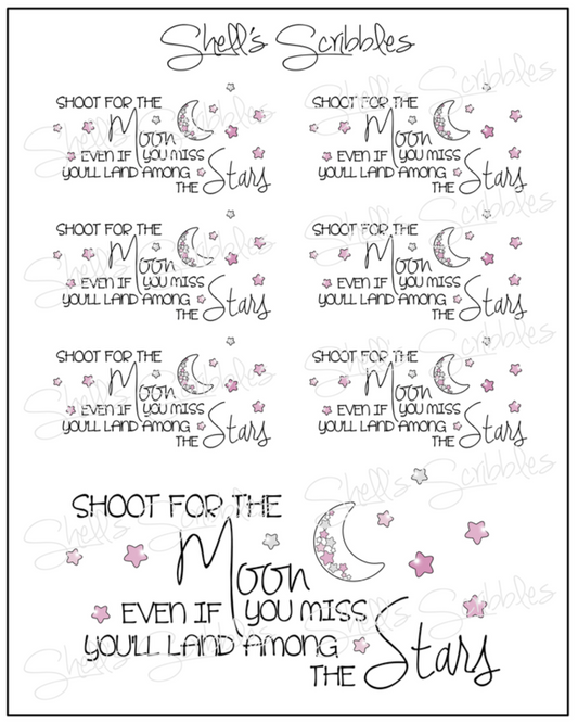 Shoot For The Moon | Sticker Sheet