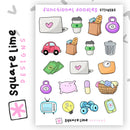 Functional Doodle Stickers | Sticker Sheet