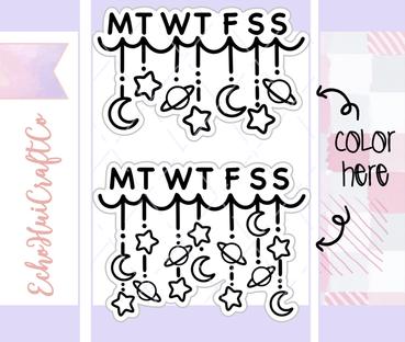 Galaxy Banner | Sticker Sheet
